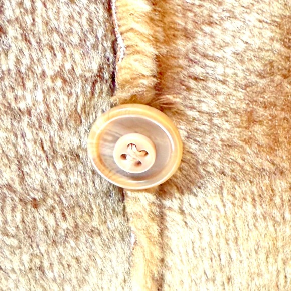 Centigrade Womens Petite Medium Camel Brown Faux Suede Fur Trim Long Trench Coat - Picture 8 of 10